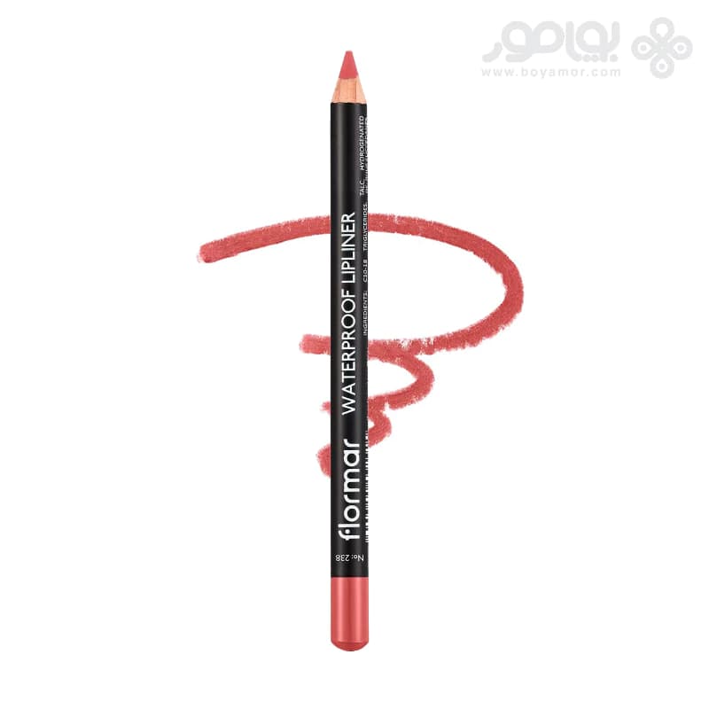 مداد لب ضد آب فلورمار شماره 238 رنگ PURE ROSE