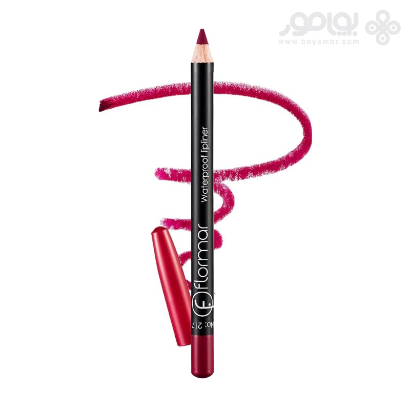 مداد لب ضد آب فلورمار شماره 217 رنگ CHIC CRIMSON