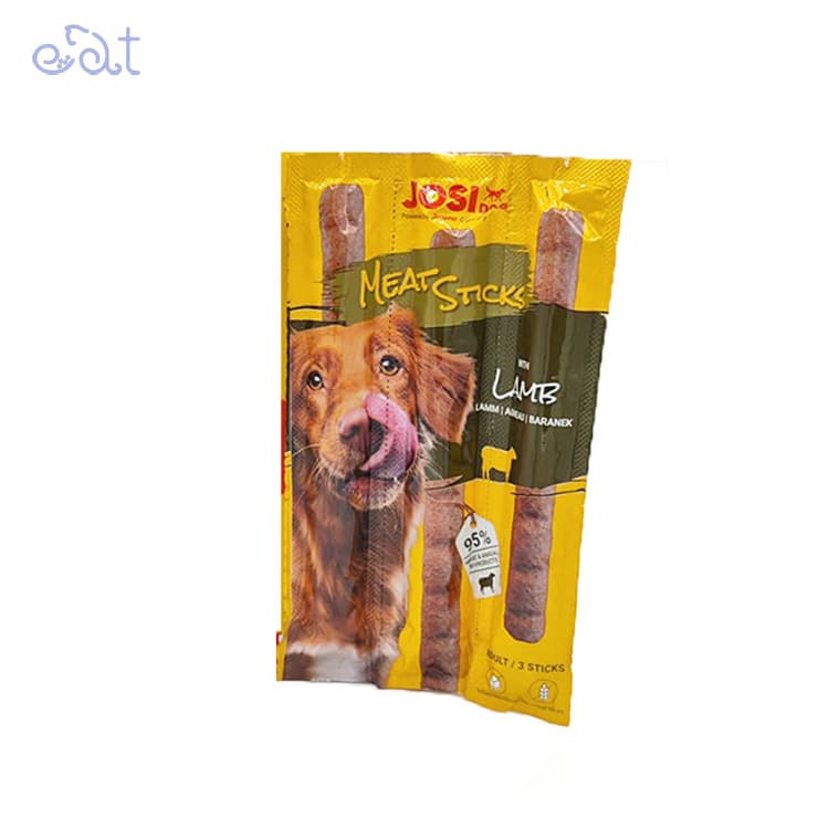 تشویقی مدادی سگ جوسی با طعم گوشت بره مدل Josidog Meat Sticks With Lamb بسته 3 عددی