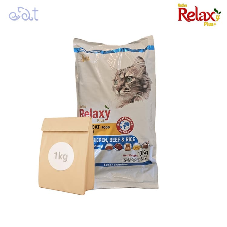 غذای خشک گربه بالغ ریلکسی مدل Relaxy Adult Cat بسته 1 کیلوگرمی — تصویر ۲