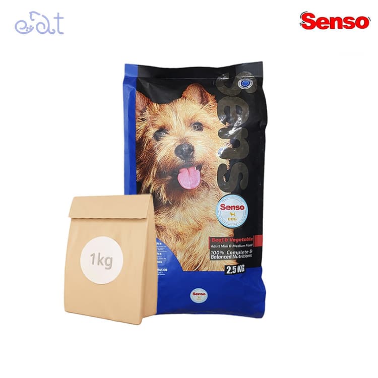 غذا خشک سگ بالغ نژاد کوچک سنسو با طعم گوشت گوساله مدل Senso Adult Dog Minimedium بسته 1 کیلوگرمی — تصویر ۲
