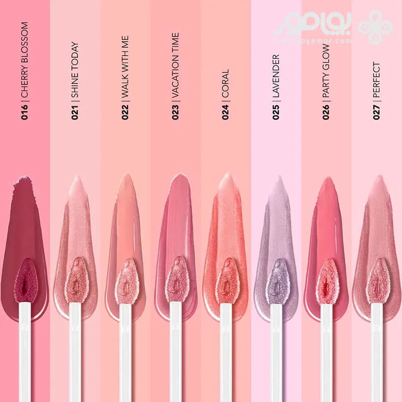 لیپ گلاس فلورمار DEWY LIP GLAZE شماره 009 رنگ VIBRANT RED — تصویر ۶