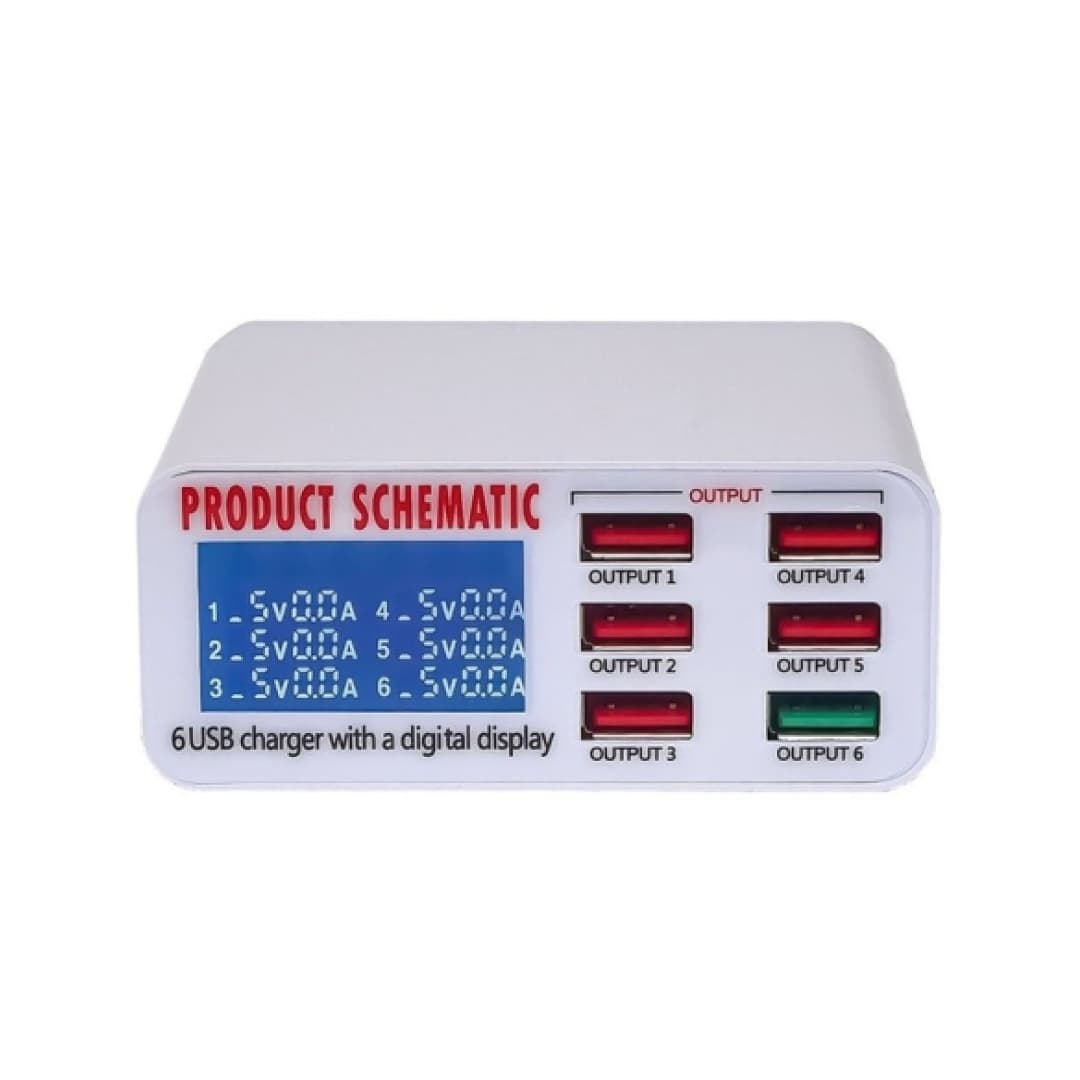 شارژر رومیزی 6 پورت WLX-896