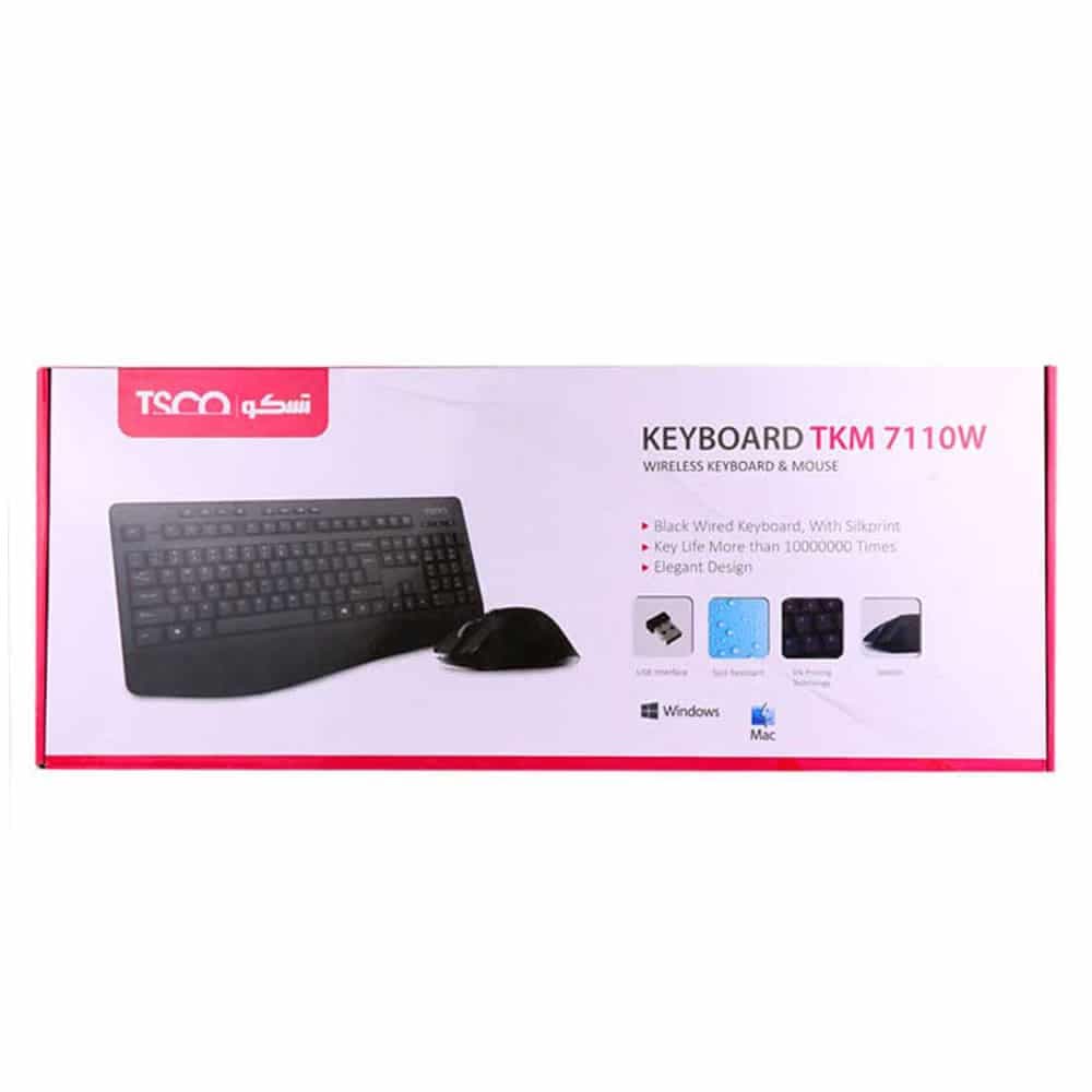 کیبورد و ماوس وایرلس تسکو Keybord & MOUSE TSCO TKM-7110W — تصویر ۴