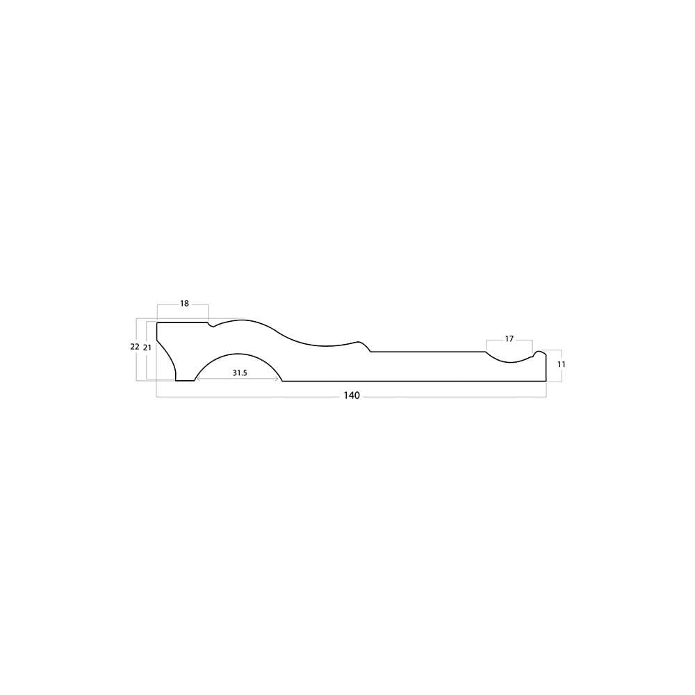 قرنیز FG9پایین دیوار. پلی استایرن بهینا PVC – FG9-25 — تصویر ۲