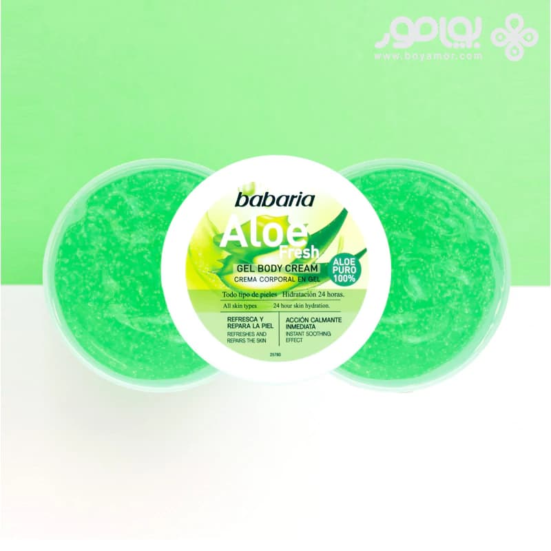 ژل کرم بدن باباریا حاوی آلوئه ورا مناسب انواع پوست حجم 400 میل — تصویر ۳