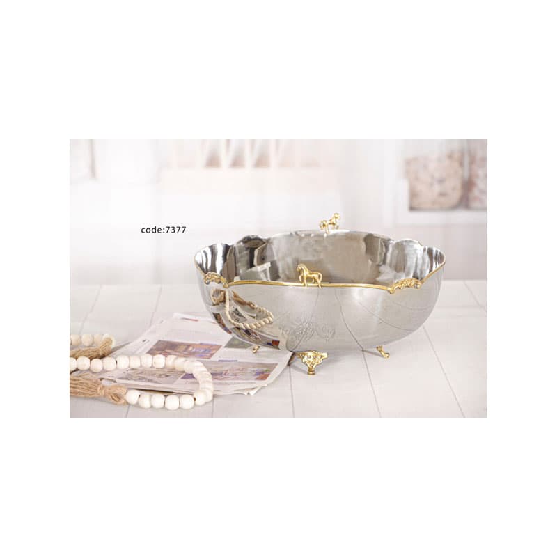 میوه خوری استیل برنج اسب 7377