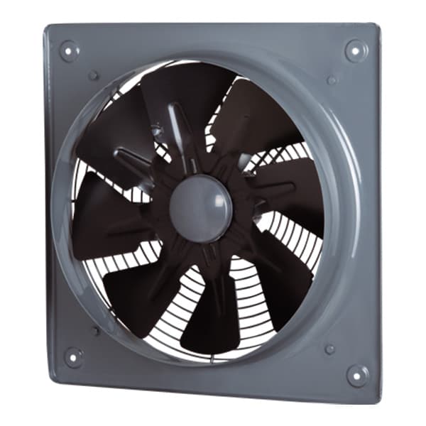 فن آکسیال صنعتی با پروانه فلزی دمنده مدل VIA-40C4S (قطر 40 سانت تکفاز) — تصویر ۲