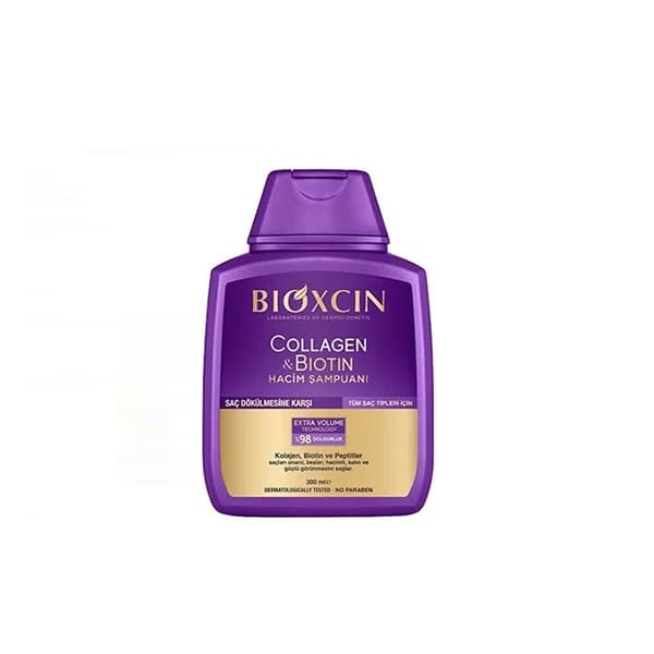 شامپو مسافرتی ضدریزش بیوکسین مدل بیوتین کلاژن حجم دهنده 100میل — تصویر ۲