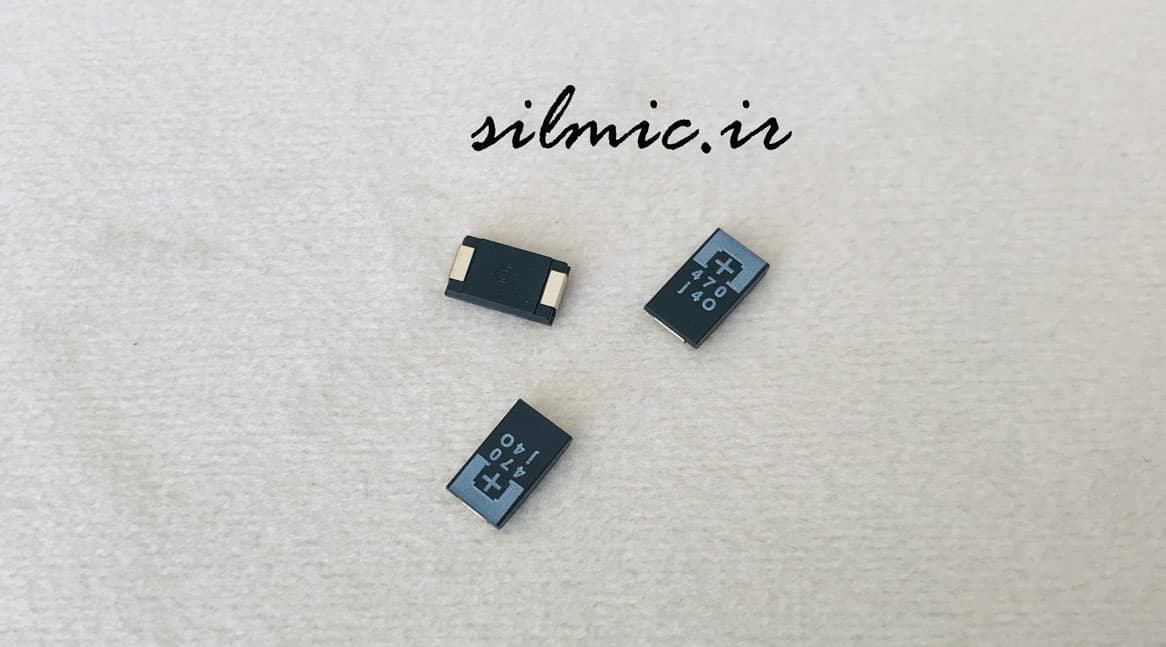 خازن تانتالیوم 470 میکرو فاراد 6.3 ولت SMD ساخت SANYO سری TPE — تصویر ۳