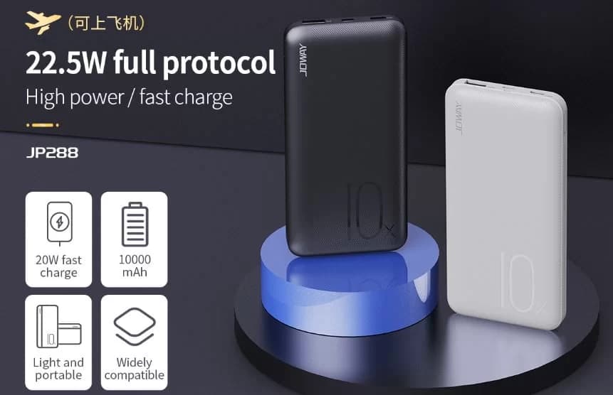 پاوربانک جووی مدل Joway JP-288 ظرفیت 10000 میلی آمپر ساعت — تصویر ۳