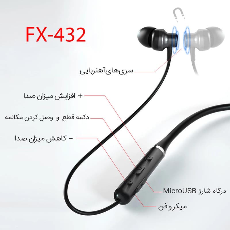 هندزفری بی سیم هیسکا مدل Hiska FX-432