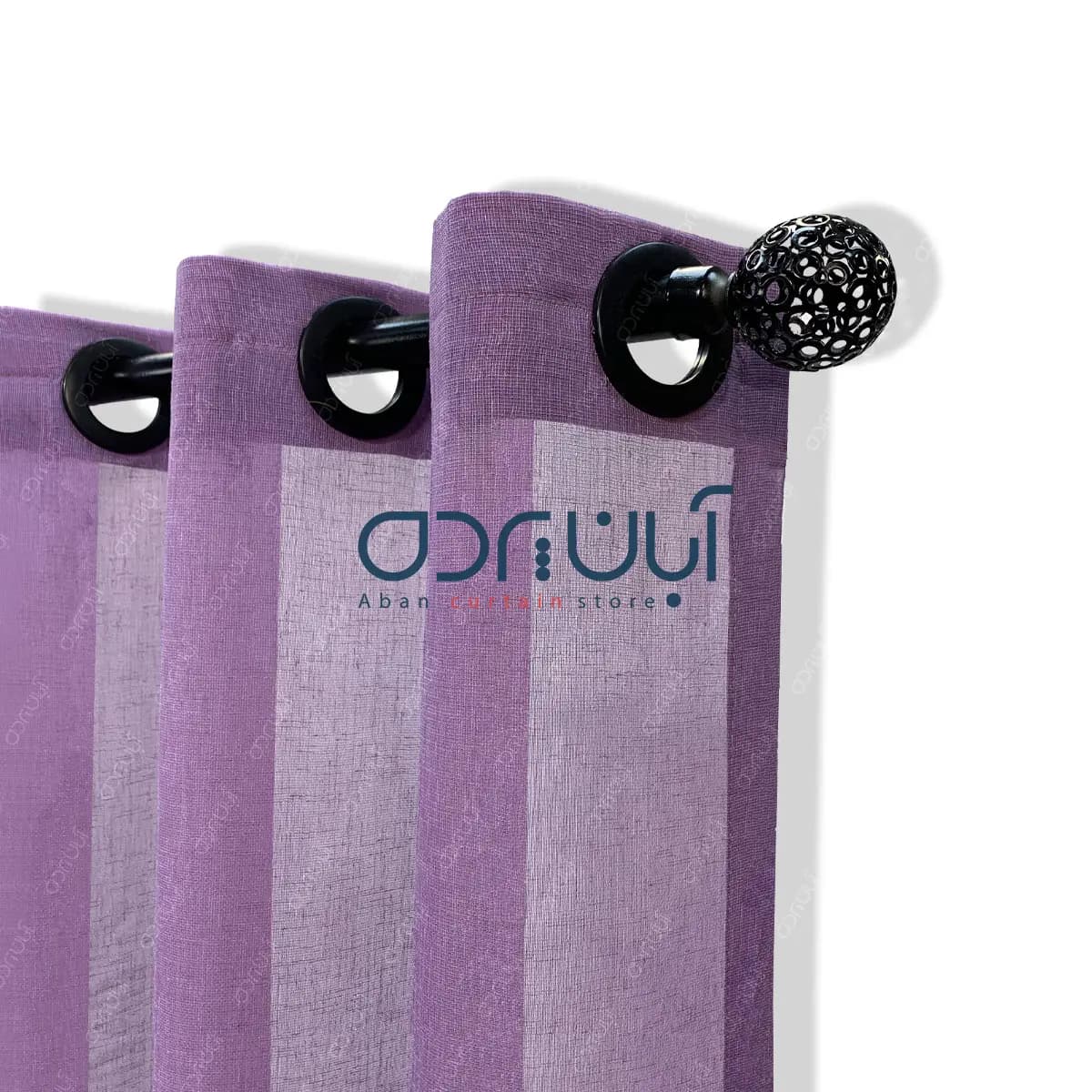 پرده حریر کتان بافت یاسی