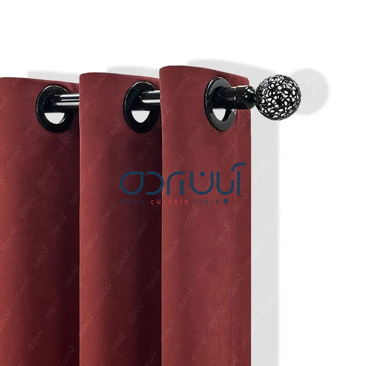 پرده مخمل هازان زرشکی