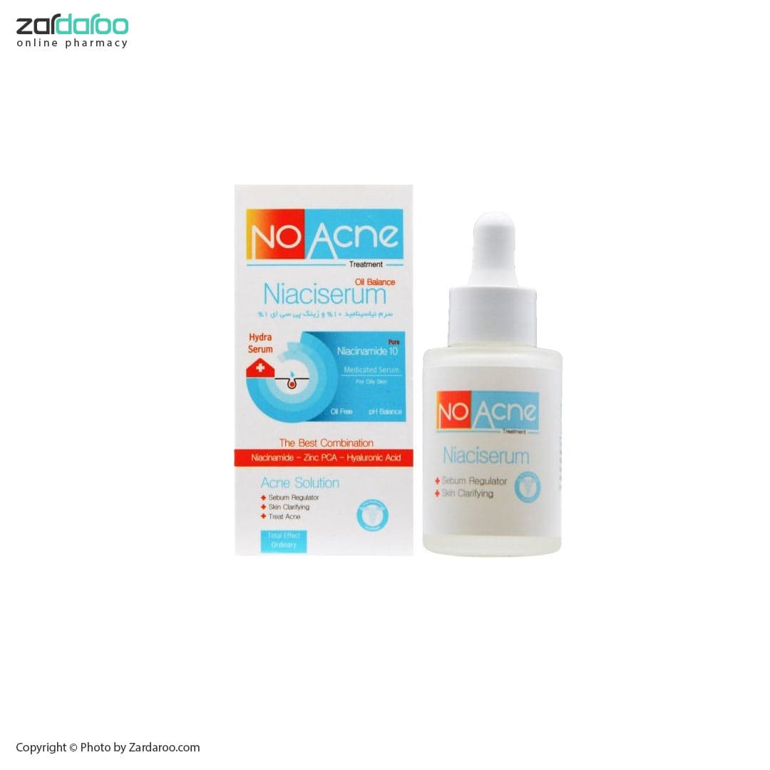 سرم نیاسینامید 10% و زینک پی سی ای 1% نو آکنه No Acne