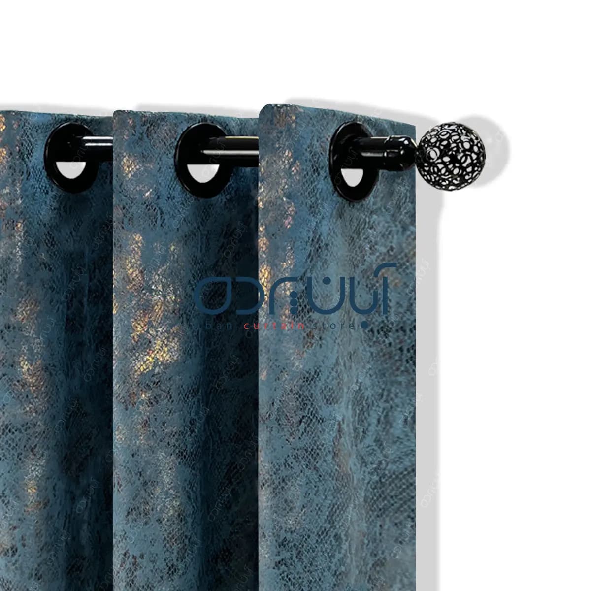 پرده مخمل سیتا آبی