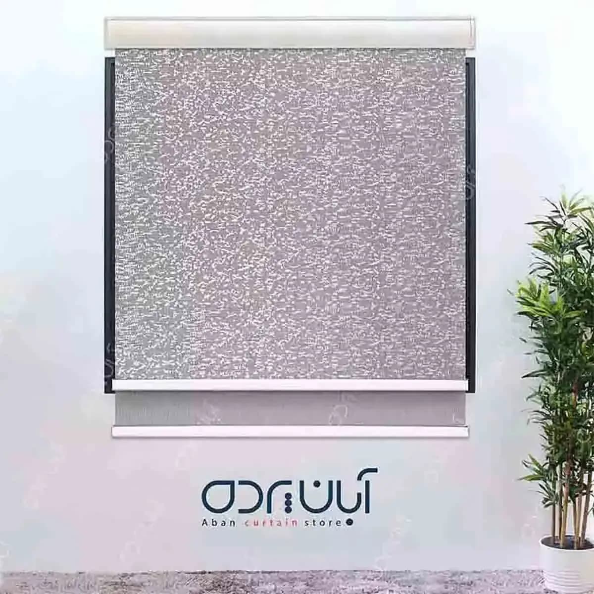 پرده شب و روز مدل گلدوزی طرح برفی سفید