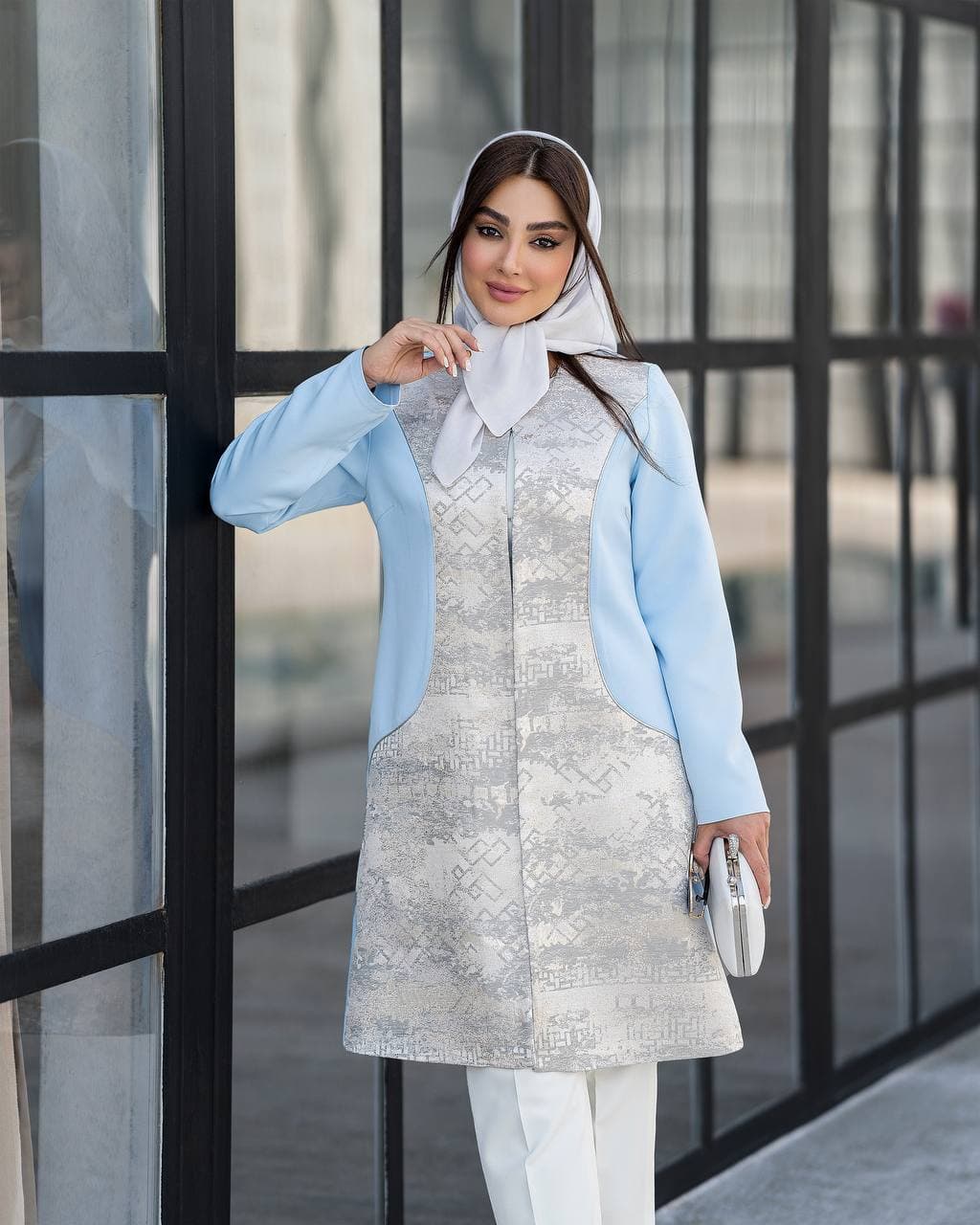 مدل مانتو ژاکارد بلند