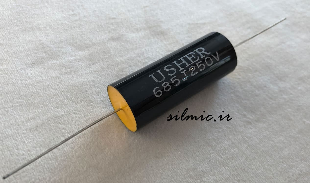خازن اکسیال 6.8 میکرو فاراد 250 ولت USHER AUDIO