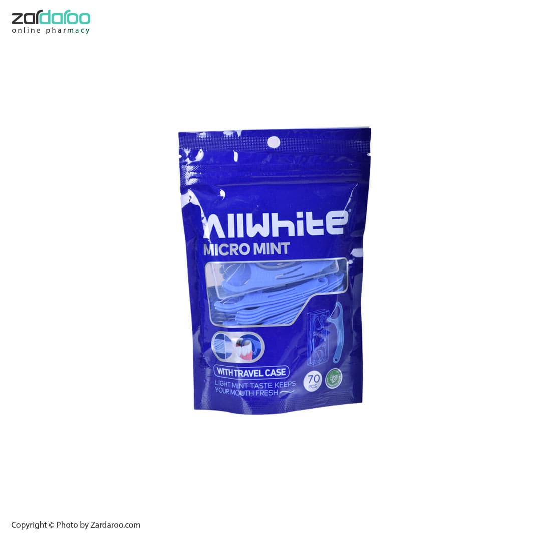 نخ دندان مدل micro mint بسته 70 عددی آل وایت Allwhite