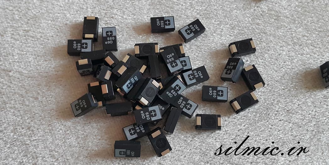 خازن تانتالیوم 680 میکرو فاراد 2.5 ولت SMD ساخت SANYO سری 2R5TPE680MFL — تصویر ۲