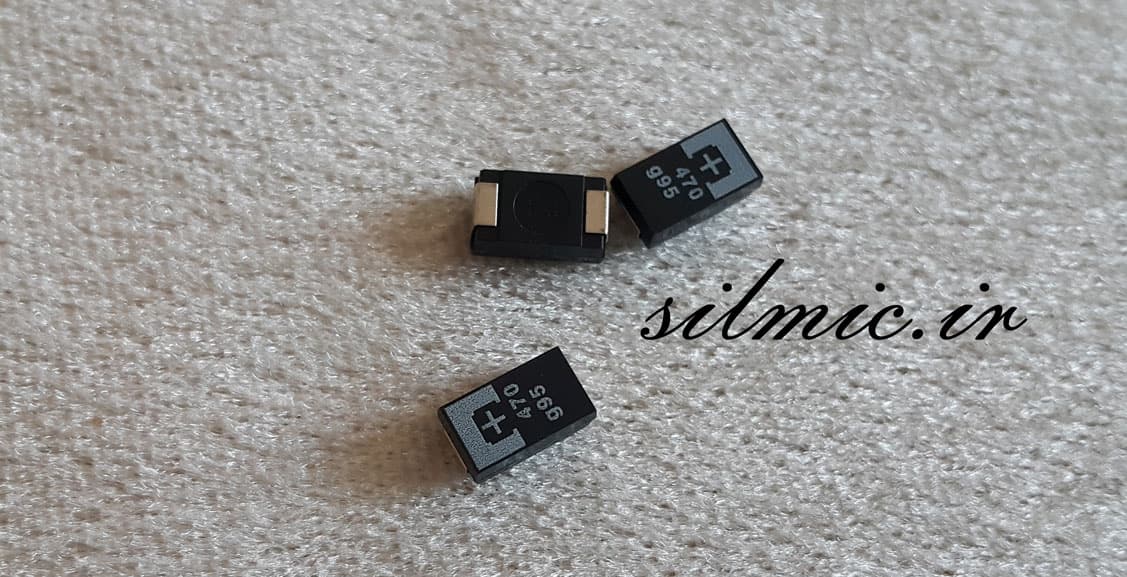 خازن تانتالیوم 470 میکرو فاراد 4 ولت SMD ساخت SANYO سری TPE LOW ESR — تصویر ۲