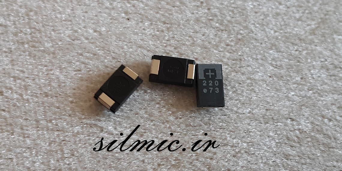 خازن تانتالیوم 220 میکرو فاراد 2.5 ولت SMD ساخت SANYO سری TPE LOW ESR — تصویر ۲