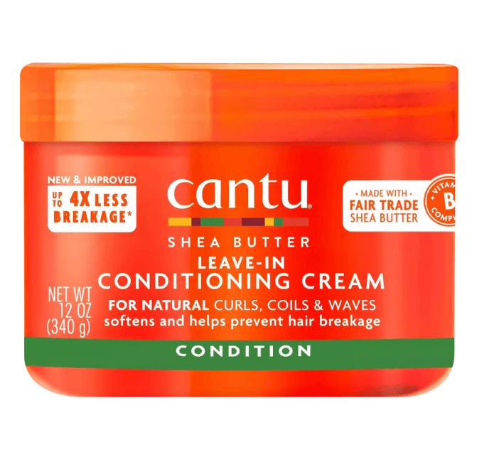 لوسیون نرم‌کننده مو کرمی کانتو (کنتو) با شی باتر مخصوص موهای فر و موج‌دار (Cantu Shea Butter Leave-In Conditioning Cream)