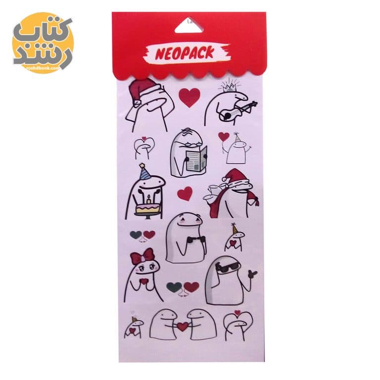 برچسب (استیکر) طرح آدمک خطی کد 2047