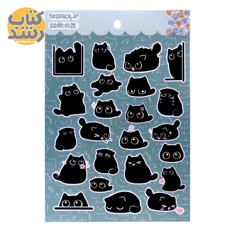 برچسب (استیکر) طرح انیمه گربه فانتزی کد 1025