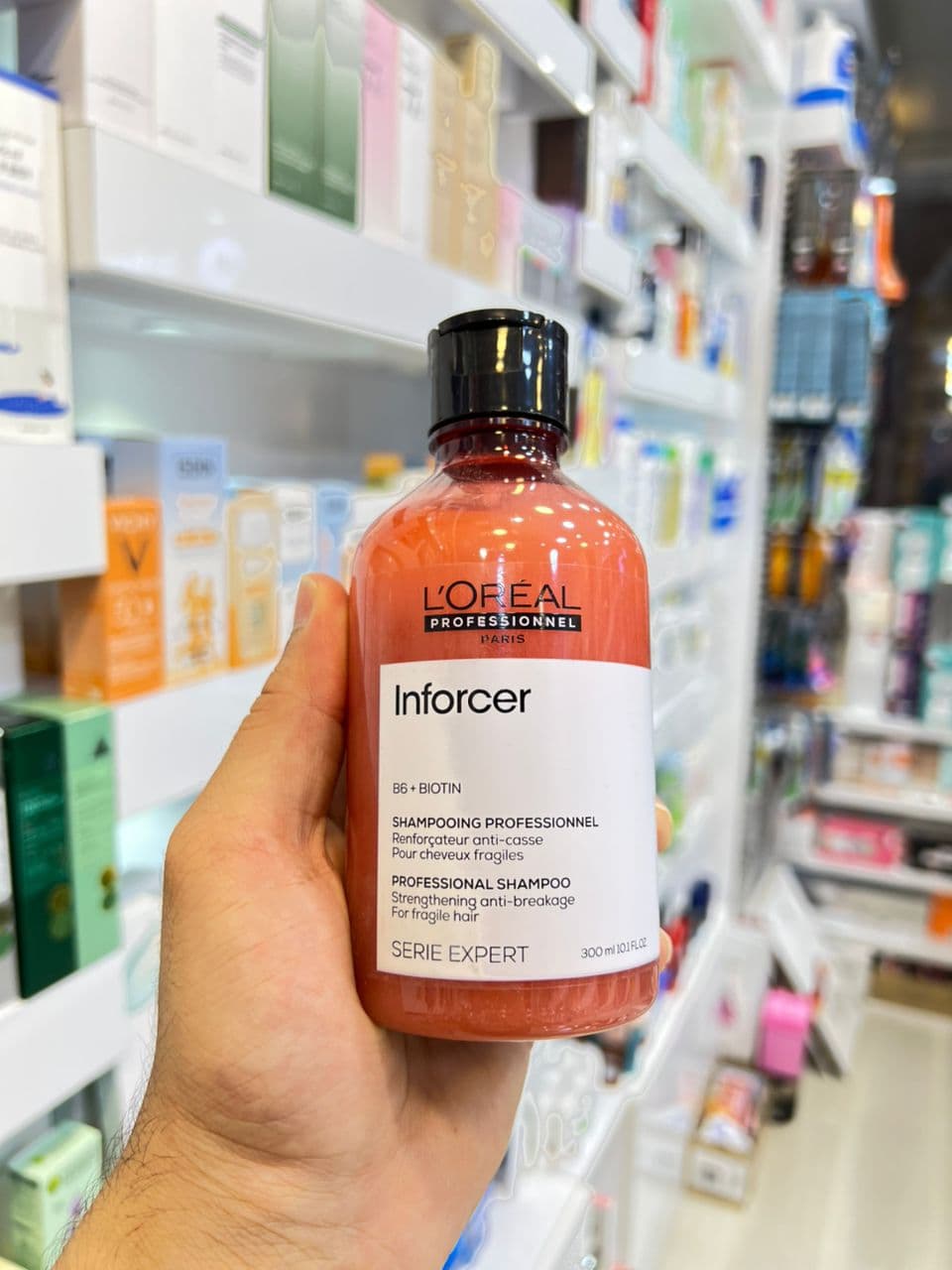 شامپو ضدشکنندگی مو و آبرسان اینفورسر لورال پروفشنال 300 میل | Loreal Professionnel Inforcer Shampoo 300 ml — تصویر ۲