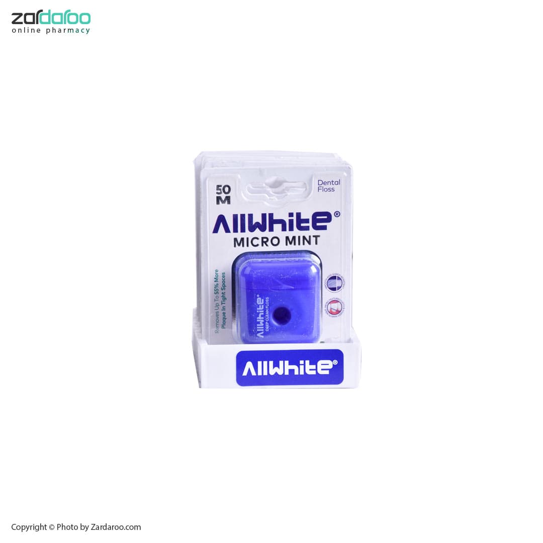 نخ دندان مدل میکرو مینت بدون ایجاد حساسیت آل وایت allwhite