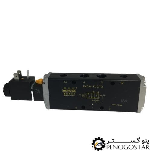 شیر برقی پنوماتیک 1/4*5/2 تک بوبین ویرکام (WAIRCOM) — تصویر ۲