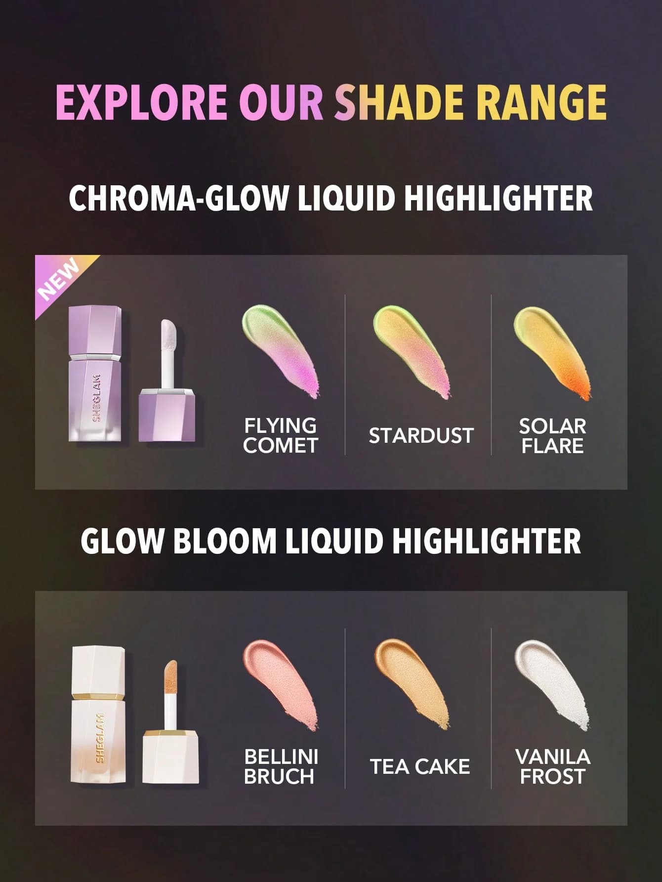 شیگلم هایلایتر مایع استارداست sheglam liquid highlighter stardust — تصویر ۴
