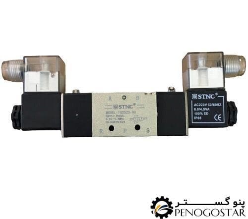 شیر برقی پنوماتیک 5/2 سایز 1/4 دو بوبین TG2522-08 اس تی ان سی (STNC)