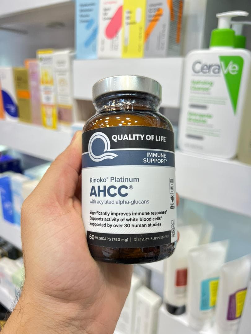 مکمل گیاهی Quality of Life برای تقویت سیستم ایمنی حاوی ۷۵۰ میلی گرم عصاره قارچ AHCC — تصویر ۳