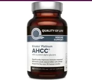 مکمل گیاهی Quality of Life برای تقویت سیستم ایمنی حاوی ۷۵۰ میلی گرم عصاره قارچ AHCC