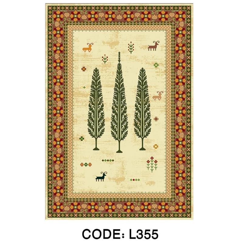 فرشینه مخمل ترک طرح سرو L355 (پس کرایه) — تصویر ۲