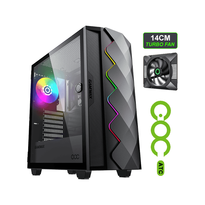 کیس کامپیوتر گیم مکس Diamond COC ARGB Mid Tower مشکی