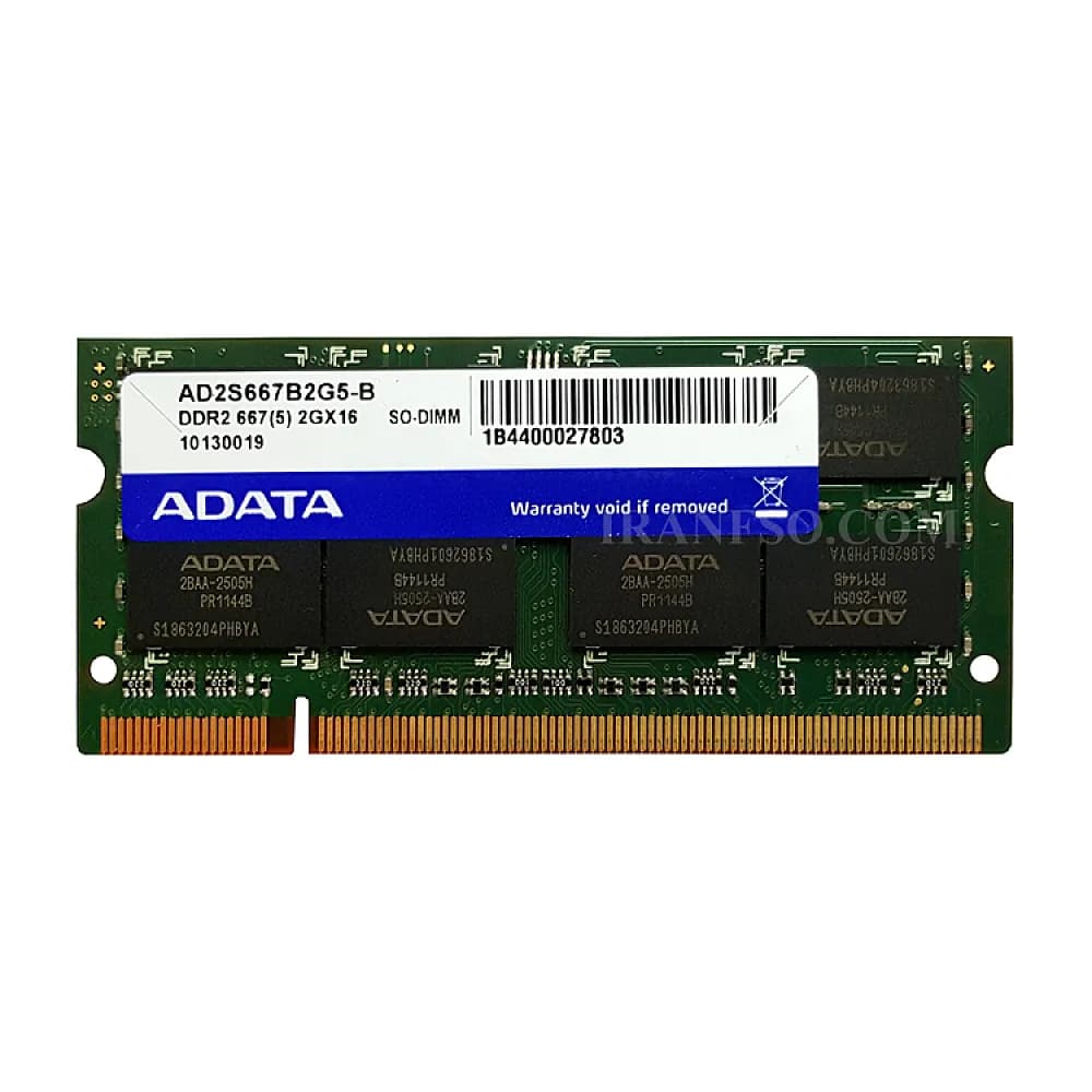 رم لپ تاپ 2 گیگ سامسونگ DDR2 800-6400 MHZ 1.8V سه ماه گارانتی — تصویر ۴