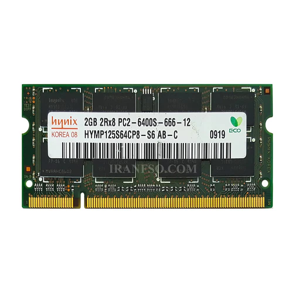 رم لپ تاپ 2 گیگ سامسونگ DDR2 800-6400 MHZ 1.8V سه ماه گارانتی