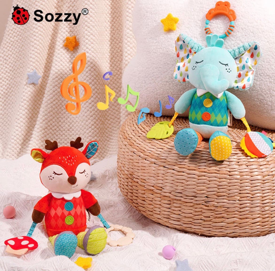 عروسک آویز موزیکال برند سوزی sozzy