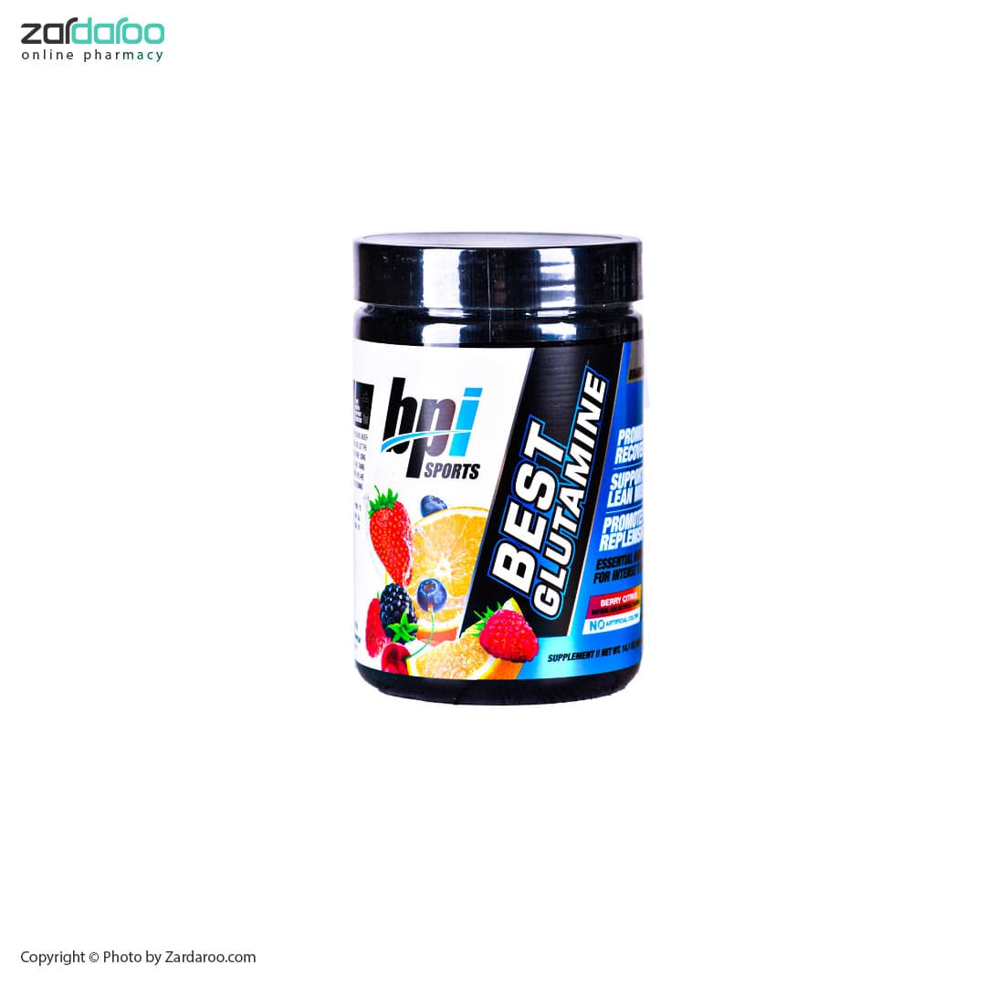 پودر بست گلوتامین پرتغال تمشک 400 گرمی بی پی آی اسپورت BPI sports