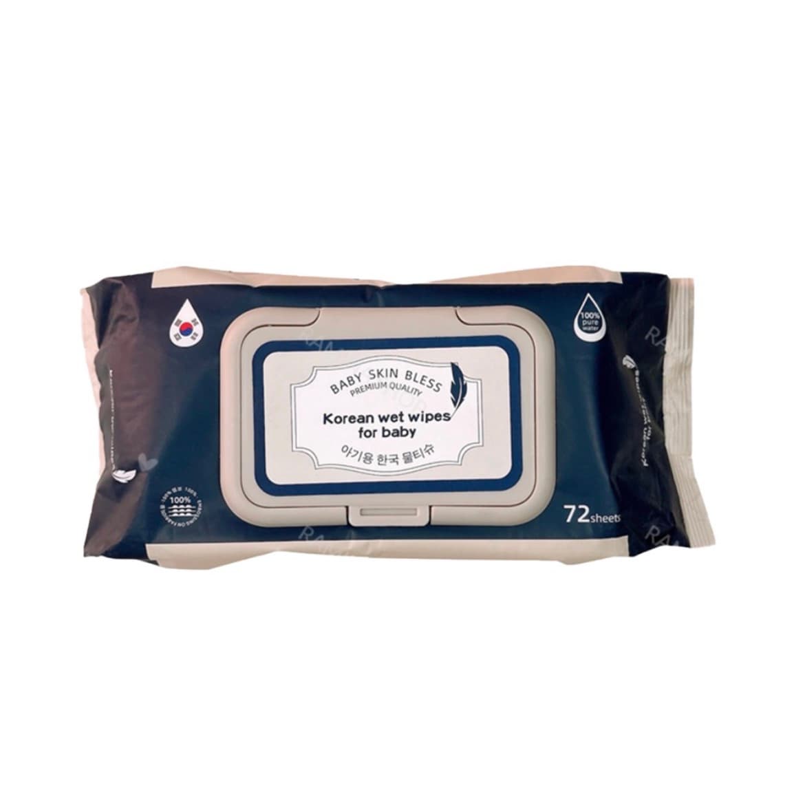 دستمال مرطوب کودک و نوزاد بر پایه آب کره ایی بسته 72 عددی Korean wet Wipes