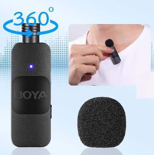 میکروفن بی سیم یقه ای بویا BOYA BY-V2 آیفون ۱4 و پایین‌تر — تصویر ۶