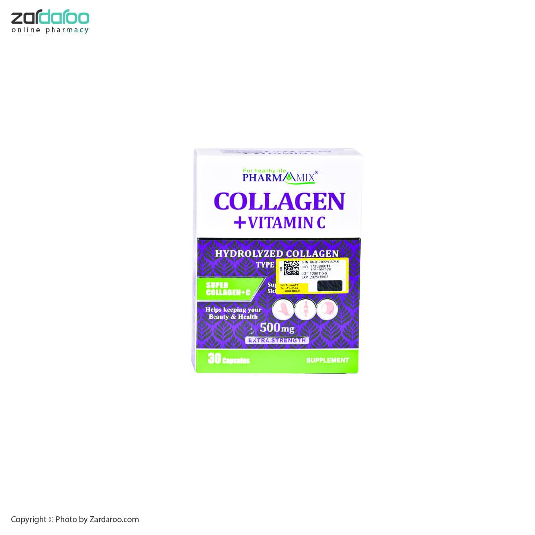 کپسول 30 عددی کلاژن و ویتامین C فارمامیکس Pharma Mix — تصویر ۲