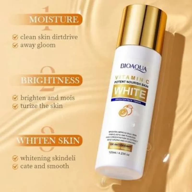تونر سفید کننده ویتامین C بیوآکوا BIOAQUA حجم 120 میلی لیتر — تصویر ۴