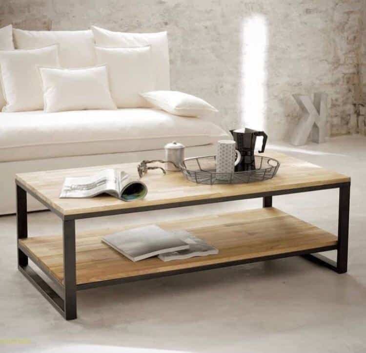 میز جلو مبلی چوب و فلز کد روستیک 7748