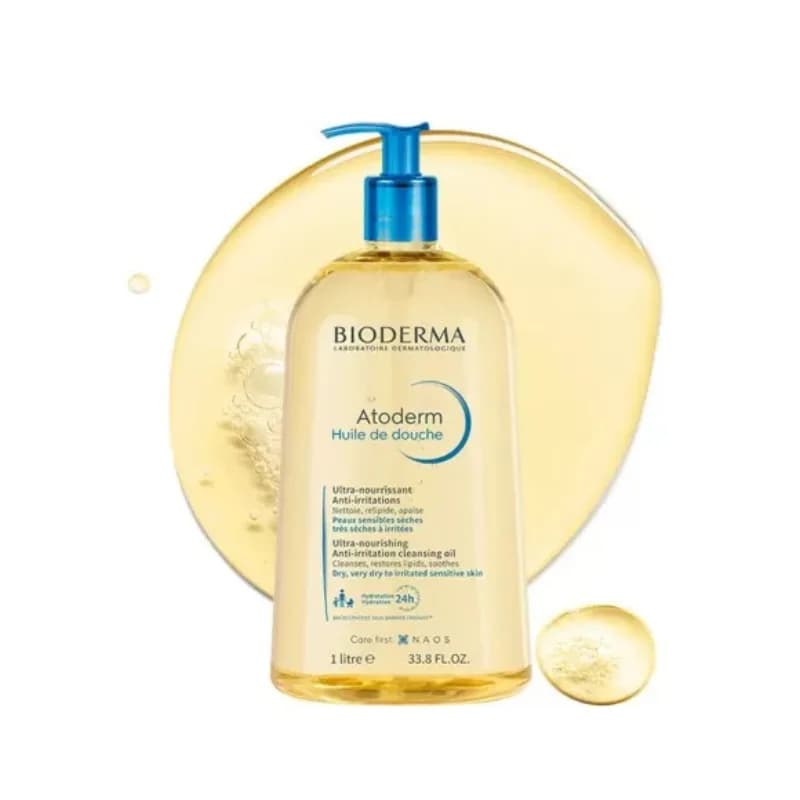 روغن شستشوی صورت و بدن بایودرما مدل Atoderm مناسب پوست خشک و حساس حجم 1000 میلی لیتر