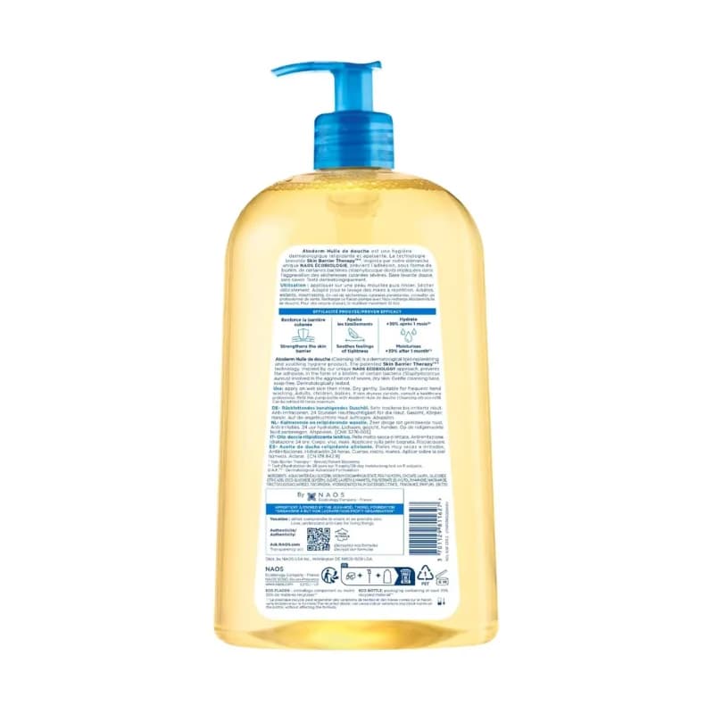 روغن شستشوی صورت و بدن بایودرما مدل Atoderm مناسب پوست خشک و حساس حجم 1000 میلی لیتر — تصویر ۲